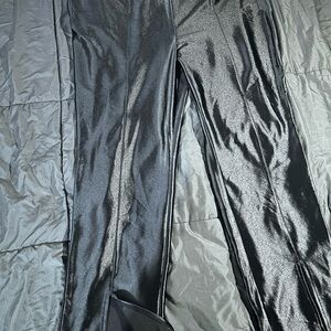 H&M Glossy Black Trousers